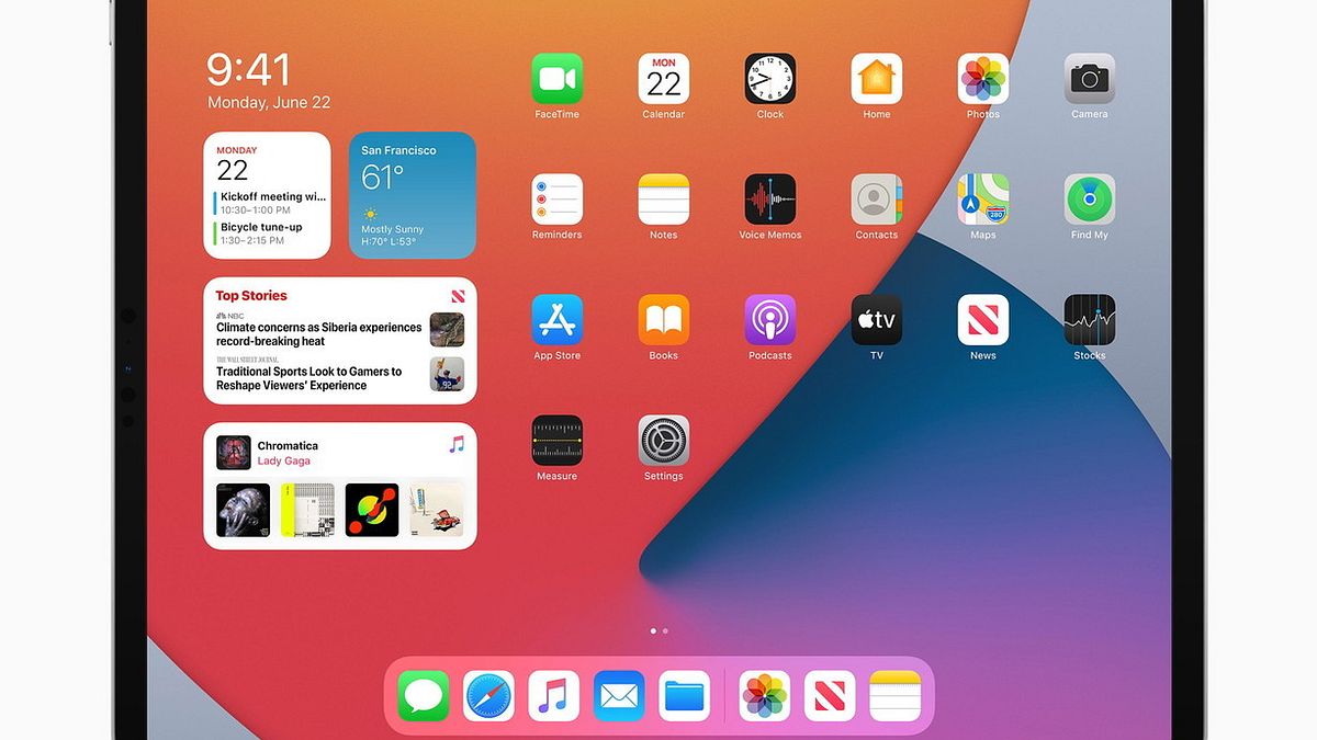 Il nuovo aspetto dell'iPad con iPadOS14 