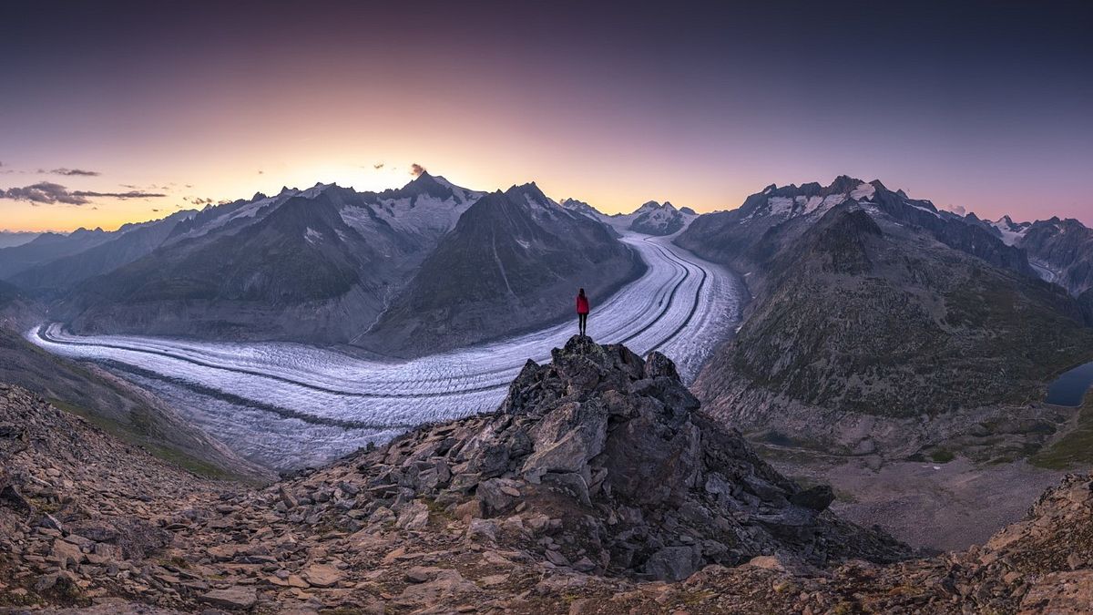 Il panorama dal Cube Aletsch Eggishorn