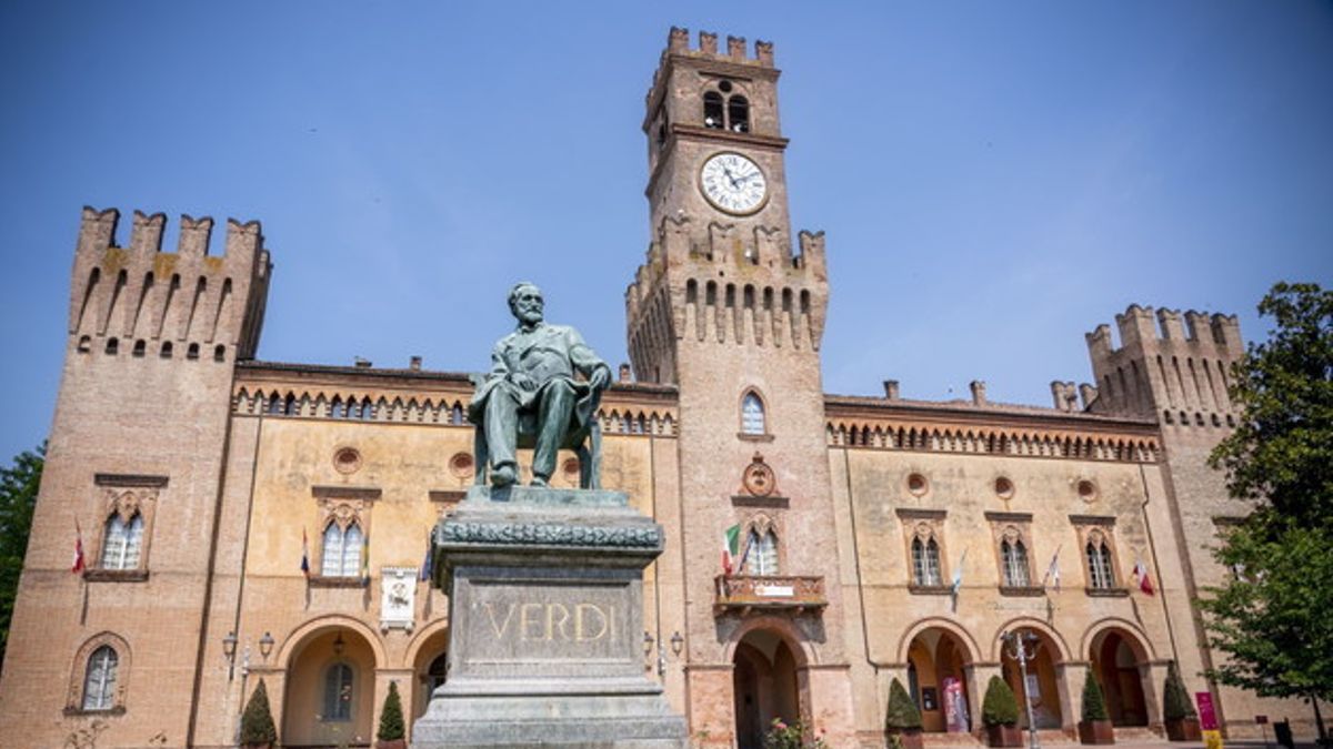 Piazza Verdi a Busseto