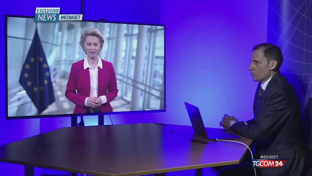 Von der Leyen a News Mediaset: Italia Paese chiave per la produttività dei vaccini in Ue