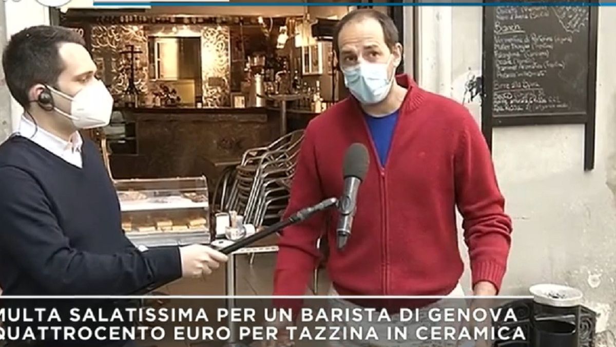 Genova: 800 euro di multa per un caffè in tazzina