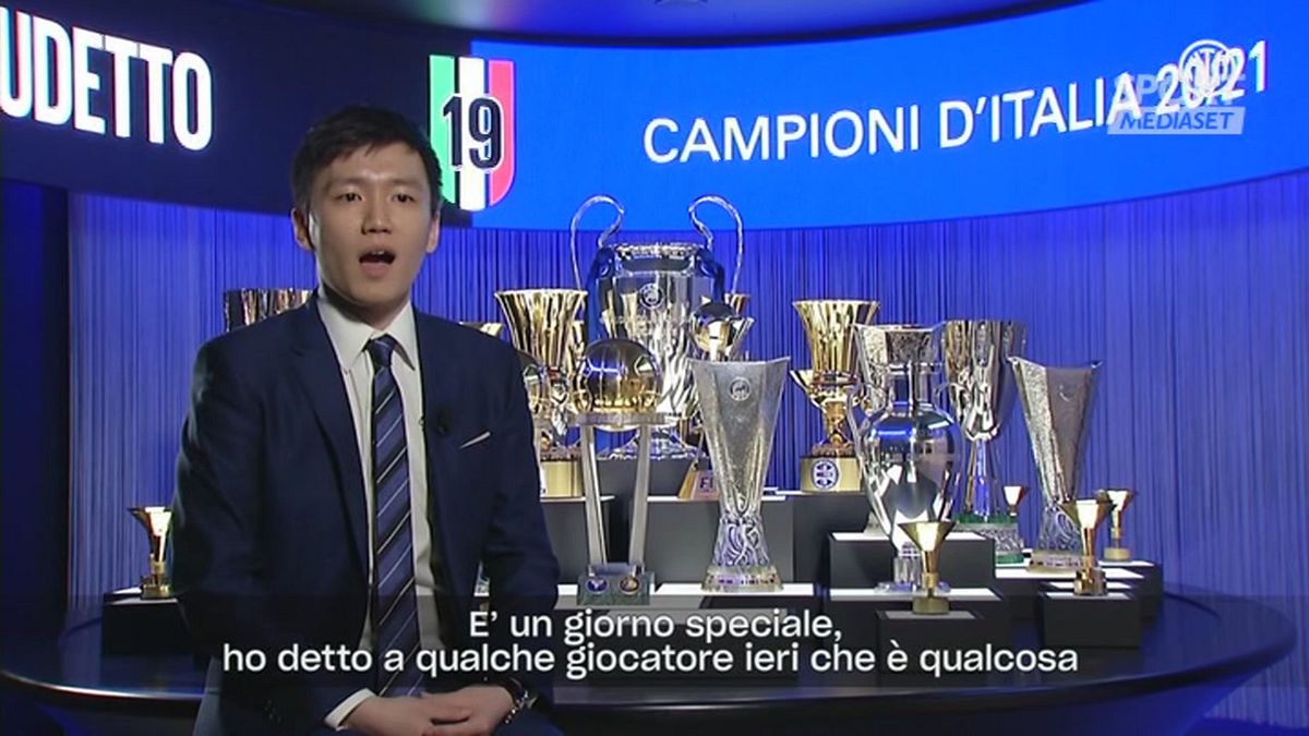 Zhang: "Tifosi, lo scudetto è per voi"
