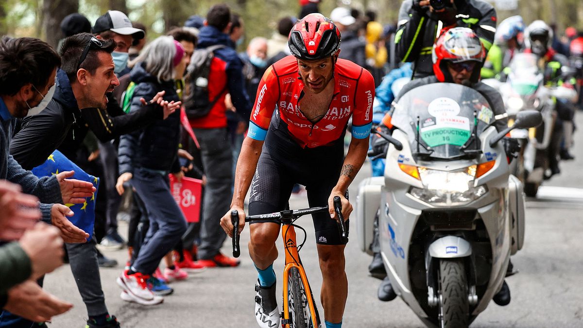 Vince Damiano Caruso! Straordinario il siciliano della Bahrain-Victorious.