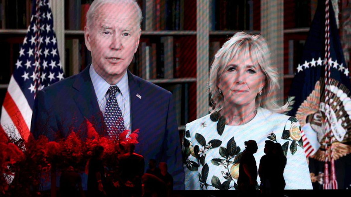 Il presidente degli Stati Uniti Joe Biden con la first lady Jill Biden