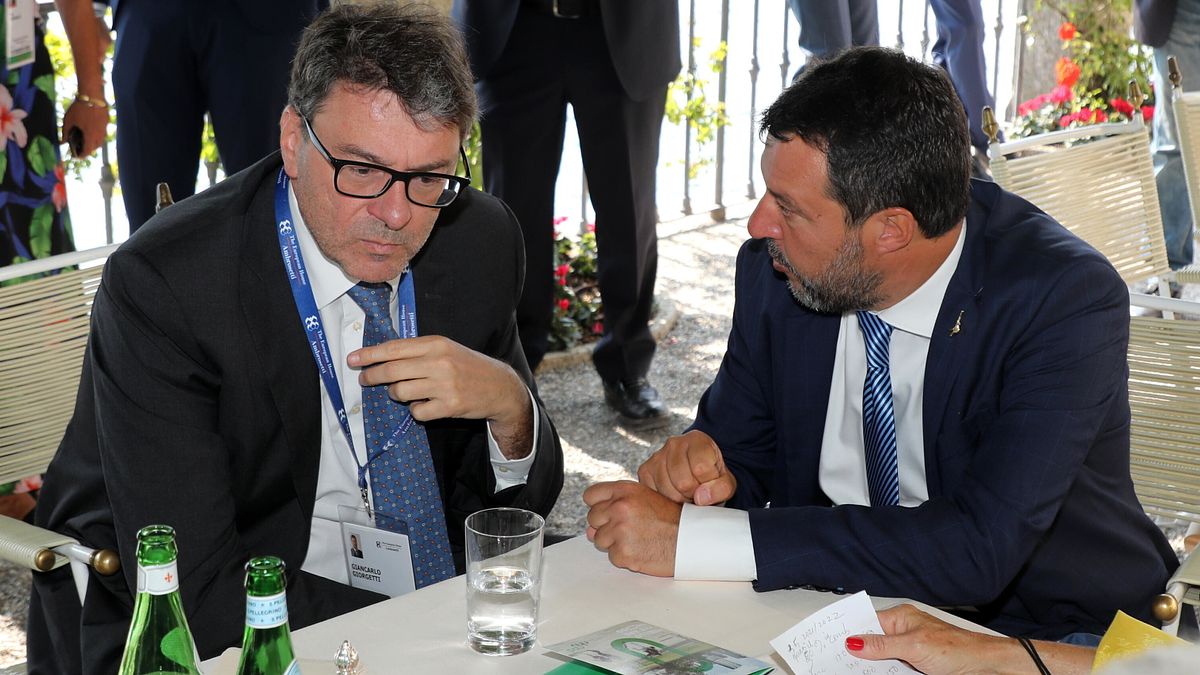 Giancarlo Giorgetti e Matteo Salvini