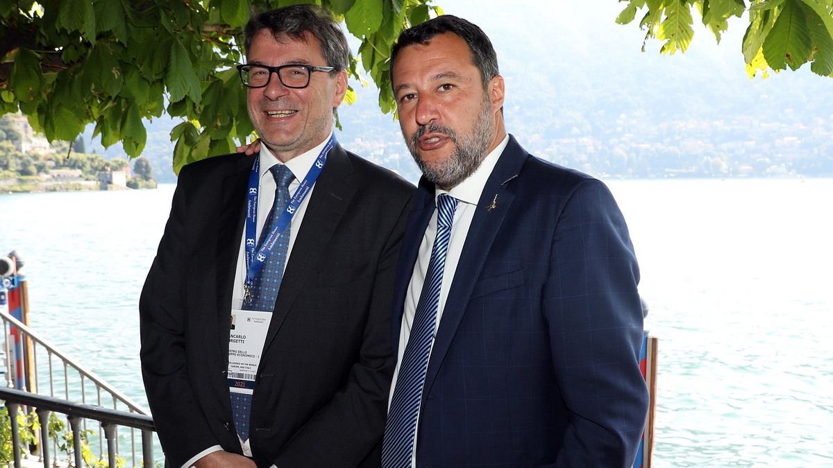 Giancarlo Giorgetti e Matteo Salvini