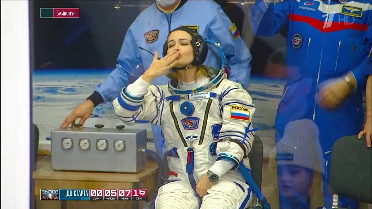 Il momento della partenza verso la stazione spaziale internazionale