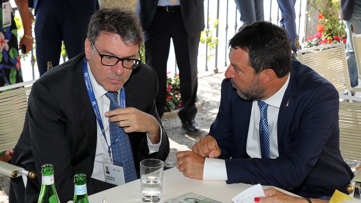 Giancarlo Giorgetti e Matteo Salvini