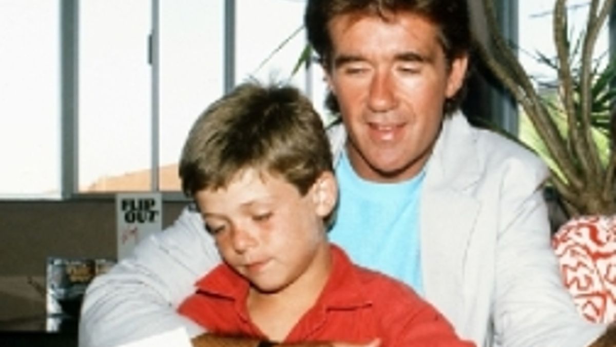 Alan Thicke con un giovanissimo Robin