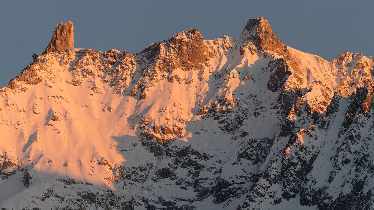 Valle d'Aosta: il Monte Bianco al tramonto