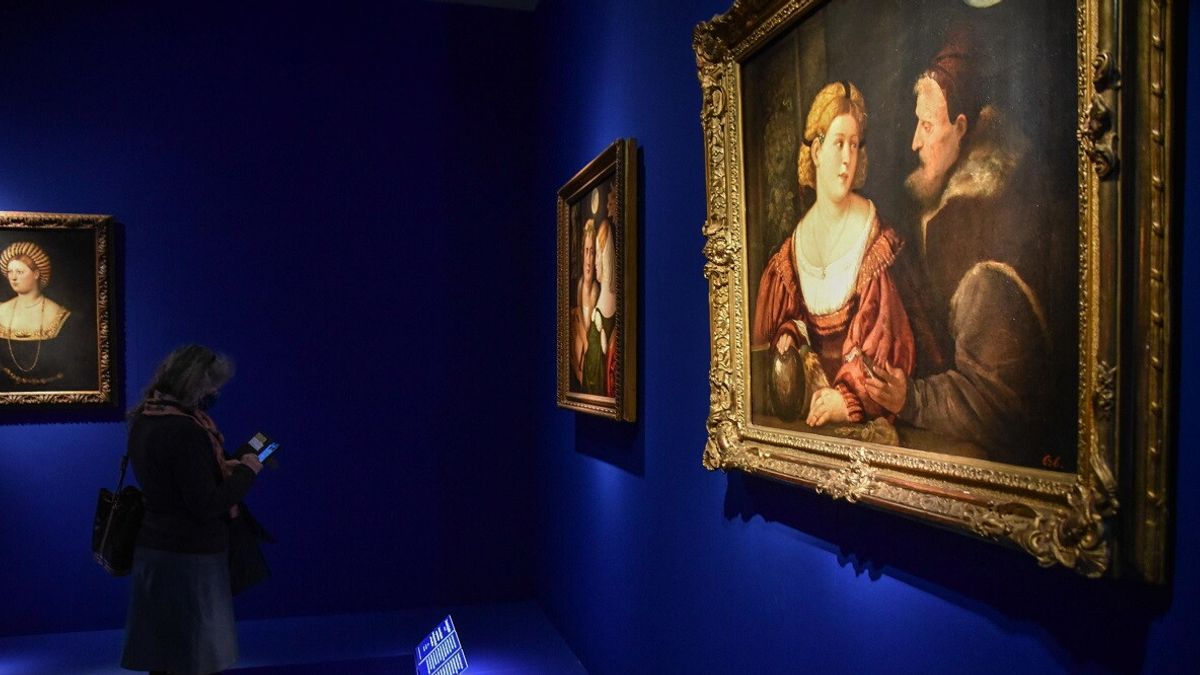 "Giovane donna con vecchio di profilo" (1515-1516), di Giovanni Cariani a Palazzo Reale di Milano