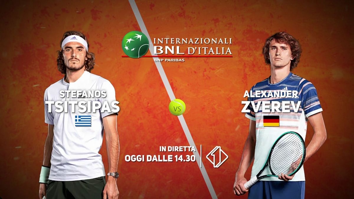 Tsitsipas-Zverev: sabato 14 maggio alle 14:30 su Italia 1