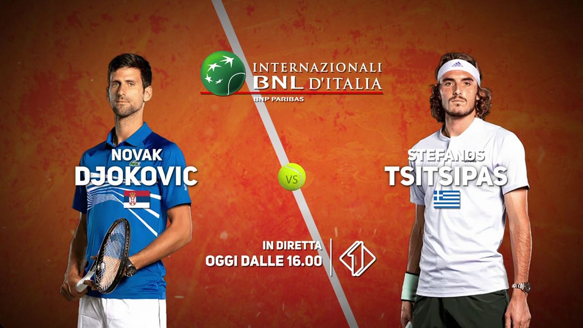 Djokovic-Tsitsipas: domenica 15 maggio alle 16:00 su Italia 1