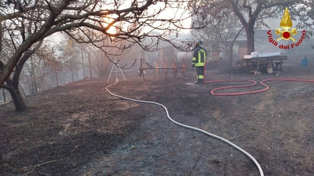 Ancora in azione i vigili del fuoco per cercare di domare gli incendi nel Carso