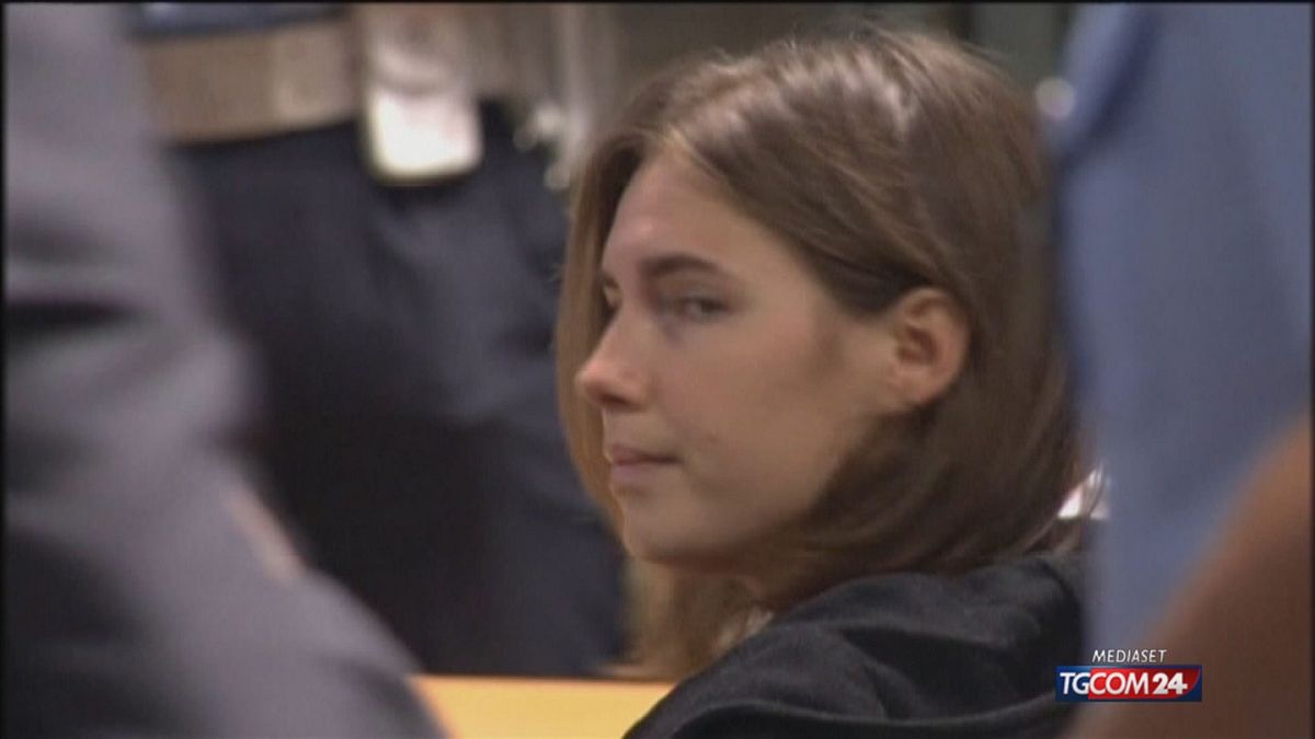 Amanda Knox con Raffaele Sollecito a Gubbio