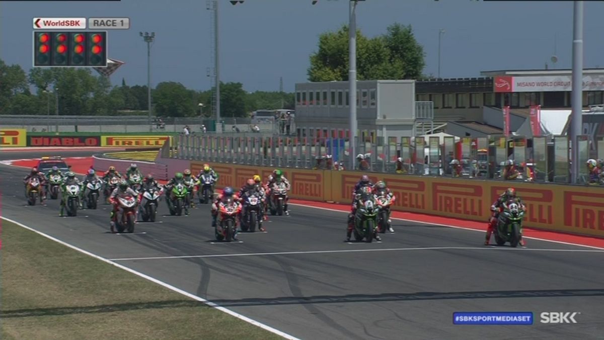 SBK Misano, Gara 1 integrale