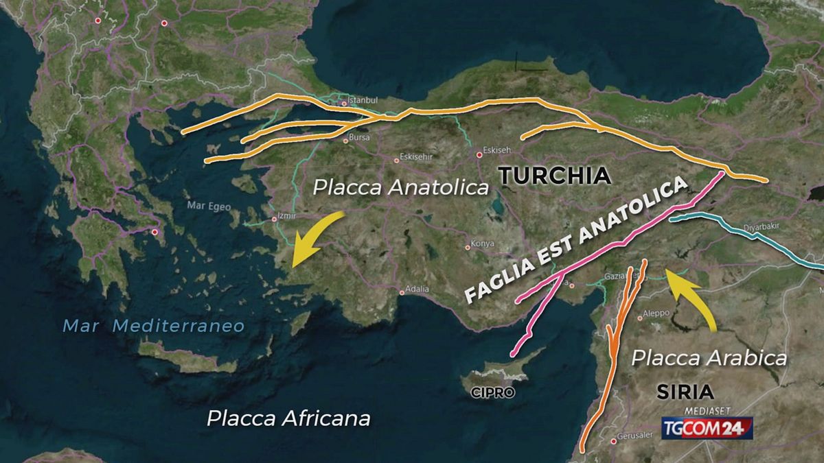 Terremoto in Turchia, a scatenare il sisma la faglia Est Anatolica