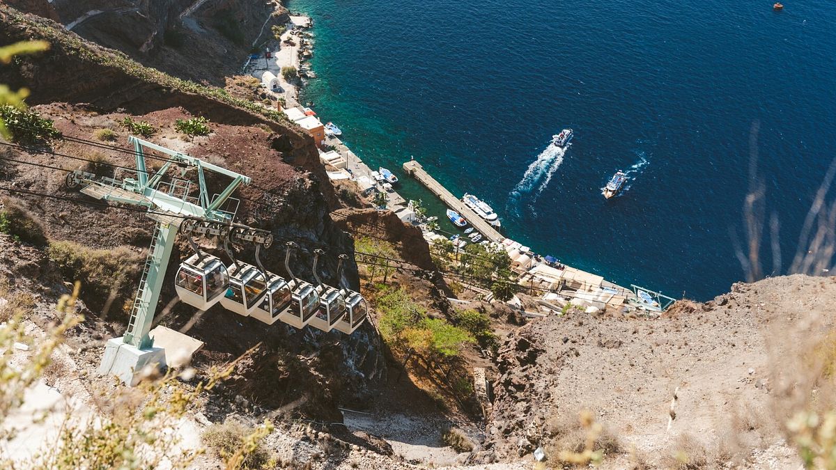 Funivia di Santorini, Cicladi, Grecia 