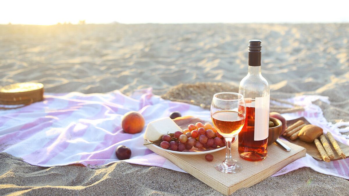 vino rosato, estate, spiaggia, 