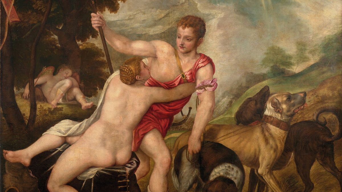 Tiziano Vecellio (bottega di), Venere e Adone, metà del XVI secolo