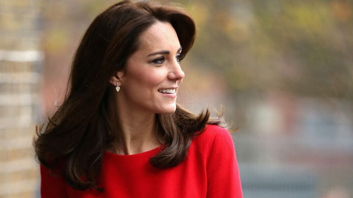 L'allora duchessa di Cambridge Kate Middleton durante la festa di Natale alla scuola Anna Freud Centre nel 2015