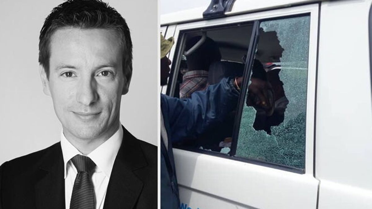 A sinistra l'ambasciatore d’Italia in Congo Luca Attanasio. A destra il carabinieri Vittorio Iacovacci. Al centro l'auto su cui viaggiavano