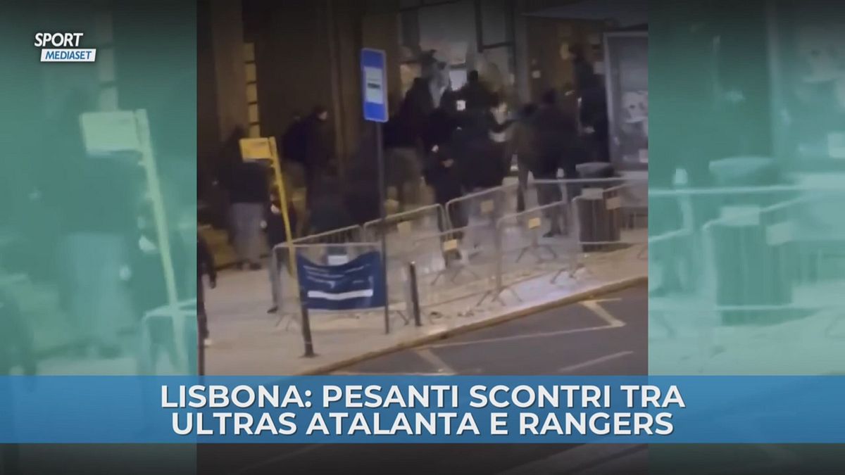 Scontri tra tifosi di Atalanta e Rangers a Lisbona