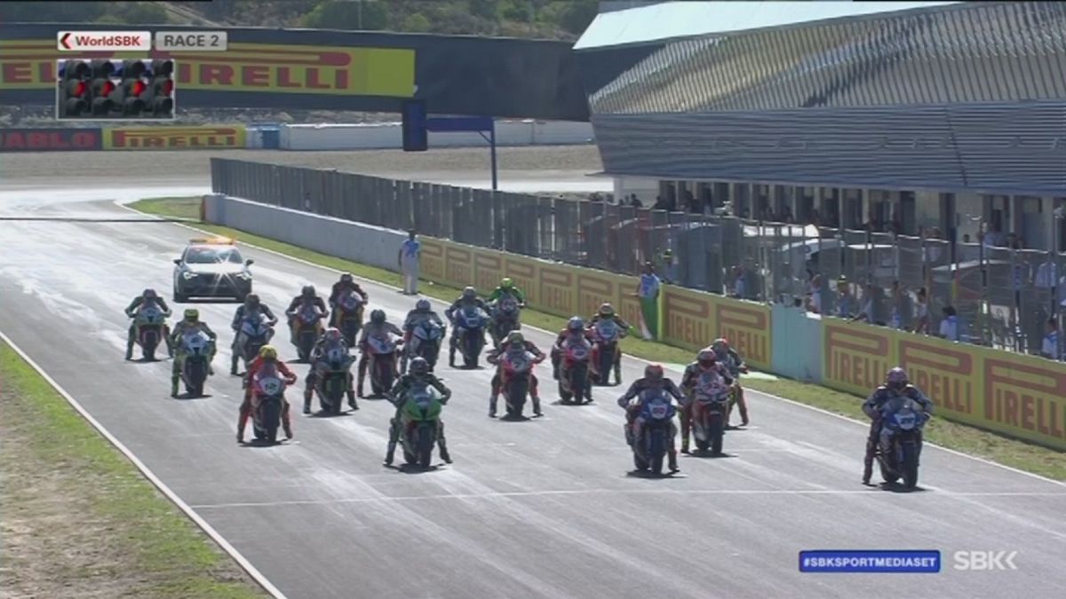 SBK, gara 2 circuito di Jerez, Spagna