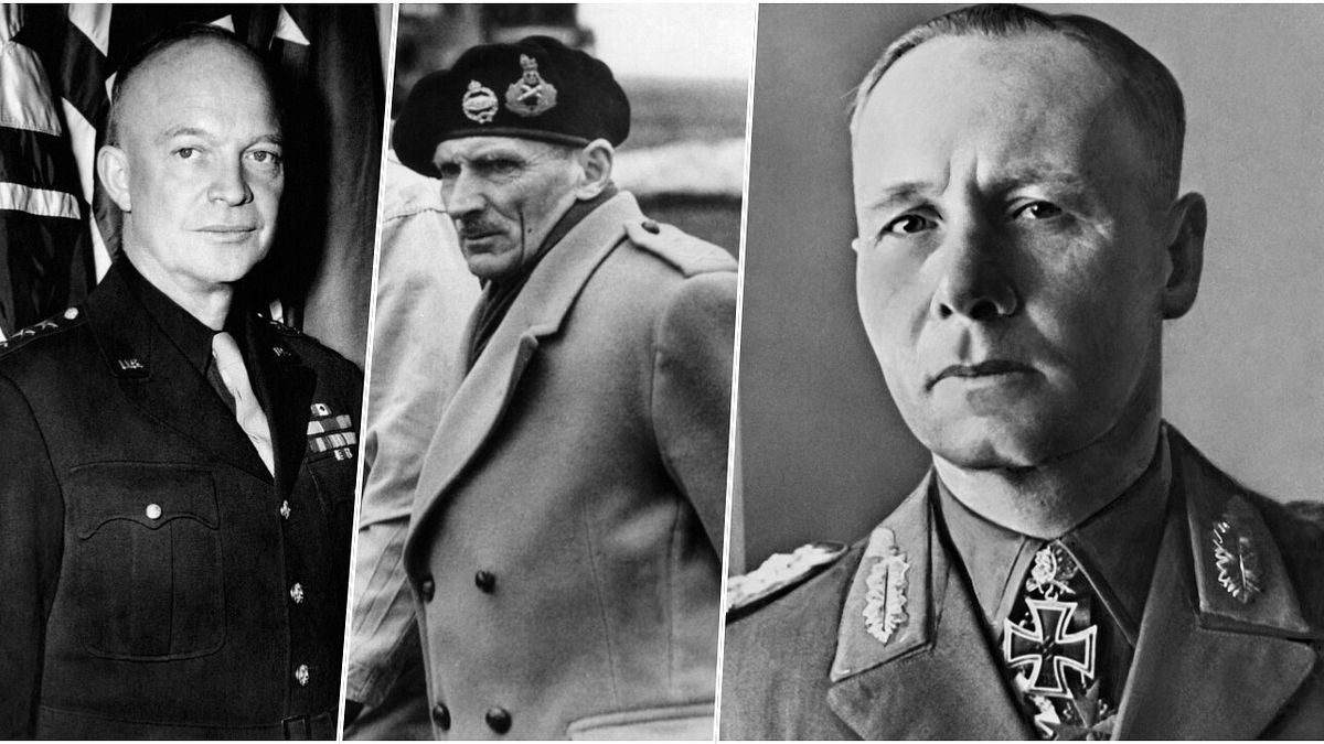 Dwight Eisenhower, Bernard Montgomery ed Erwin Rommel