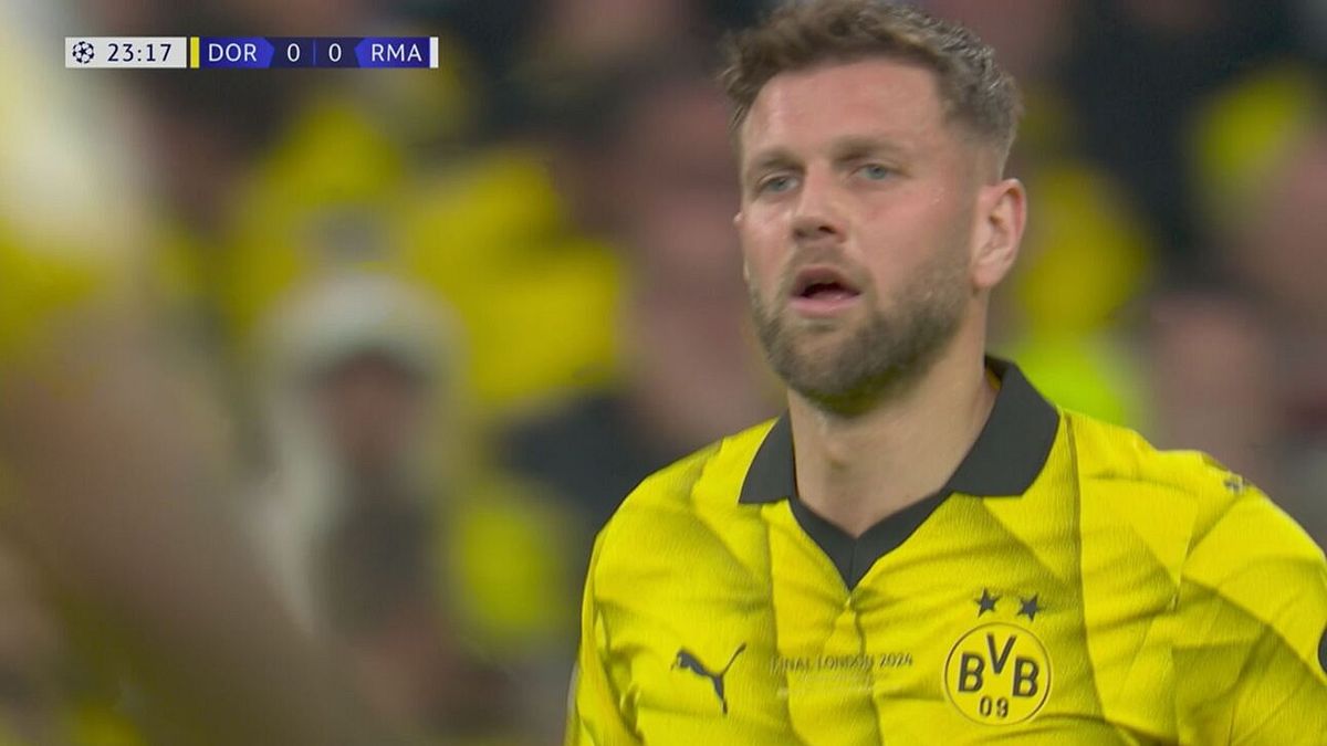 23' | Palo colpito da Fullkrug (Borussia Dortmund-Real Madrid 0-0)