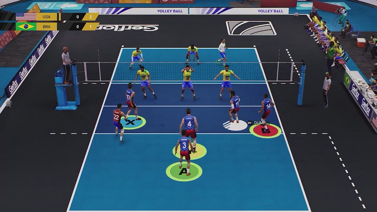 Il volley in un videogame