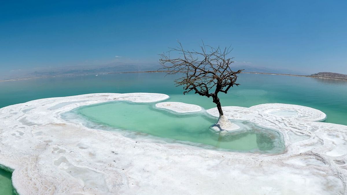  Mar Morto, isola di sale di Ein Bokek, Israele