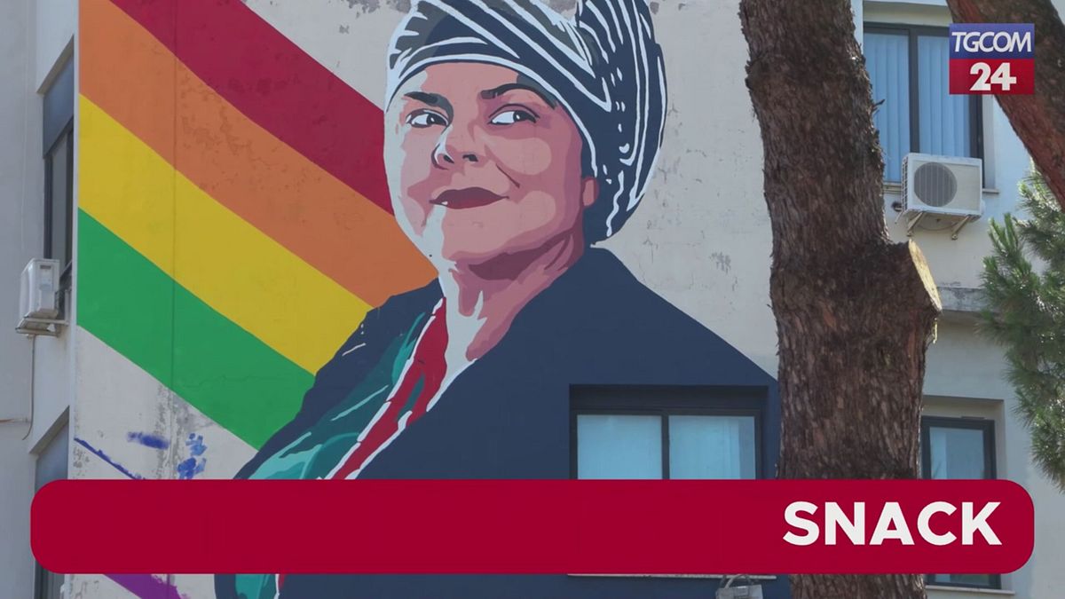 Roma, murales dedicato a Michela Murgia alla sede del V municipio