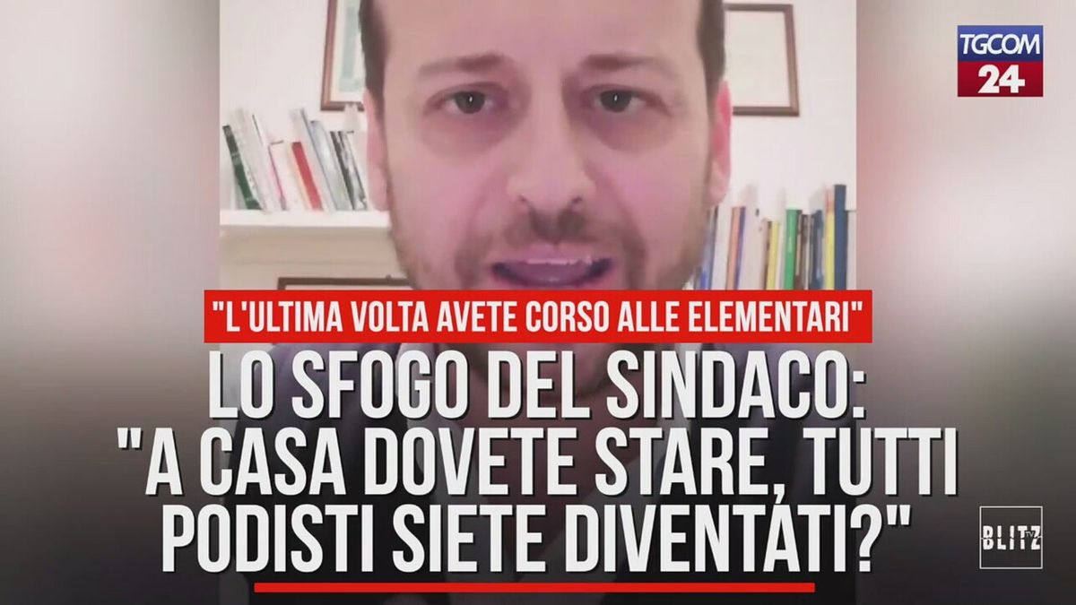 Coronavirus, lo sfogo del sindaco: "A casa dovete stare, tutti podisti siete diventati?"