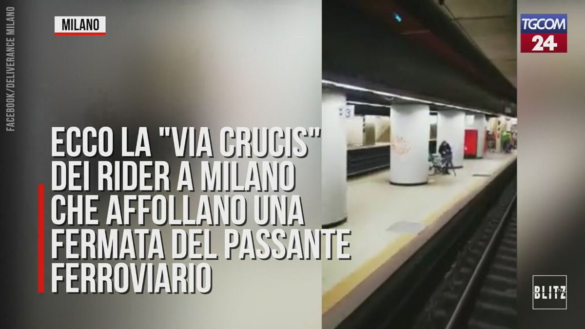 Milano, la "via crucis" dei rider: "Al lavoro senza tutele"