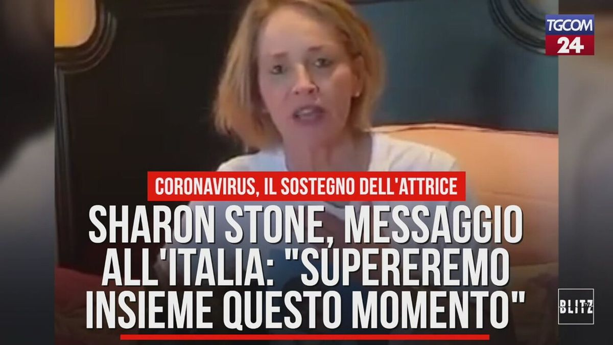 Sharon Stone, messaggio all'Italia: "Supereremo insieme questo momento"