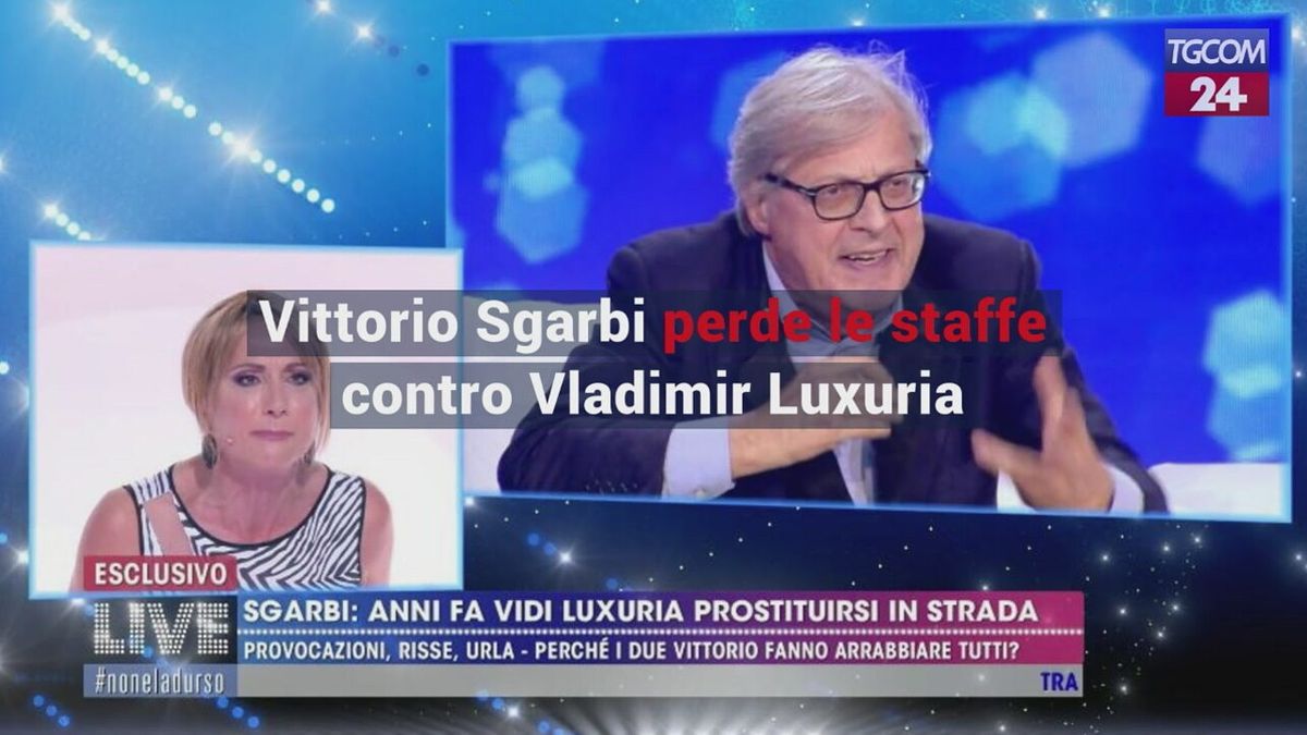 Vittorio Sgarbi perde le staffe contro Vladimir Luxuria: "Hai il c...o! Eri o no un uomo?"