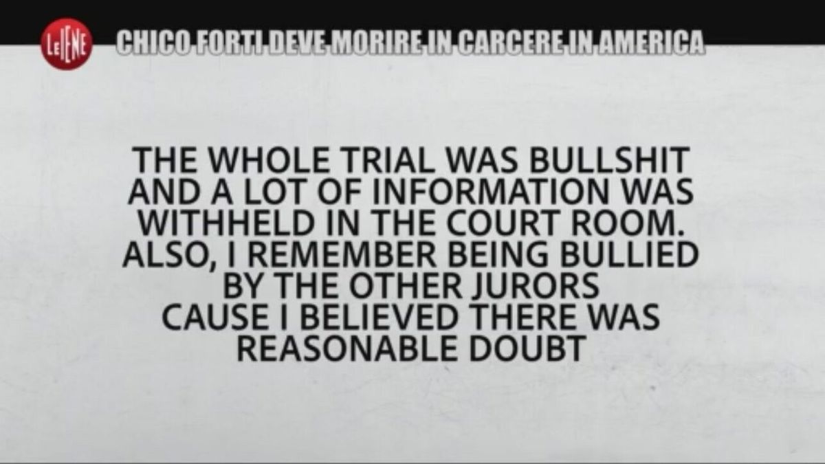 Caso Chico Forti, parla una giurata: "Il processo è stato una c*****a, nascoste molte informazioni"
