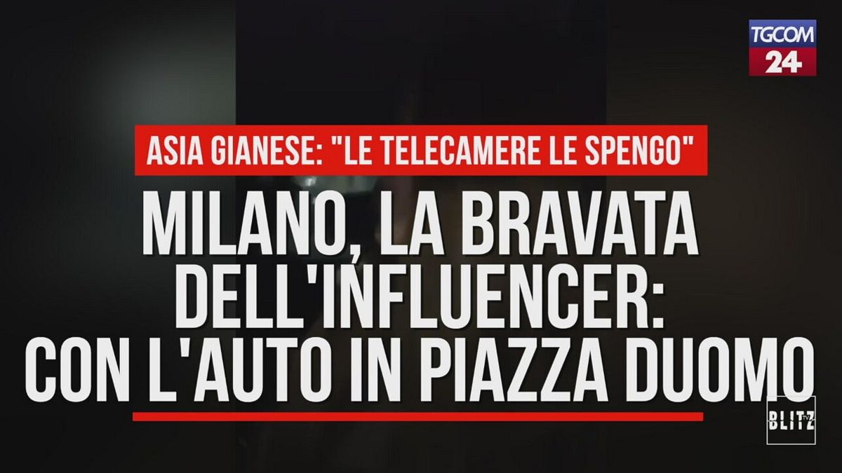 Milano, la bravata dell'influencer: con l'auto in piazza Duomo