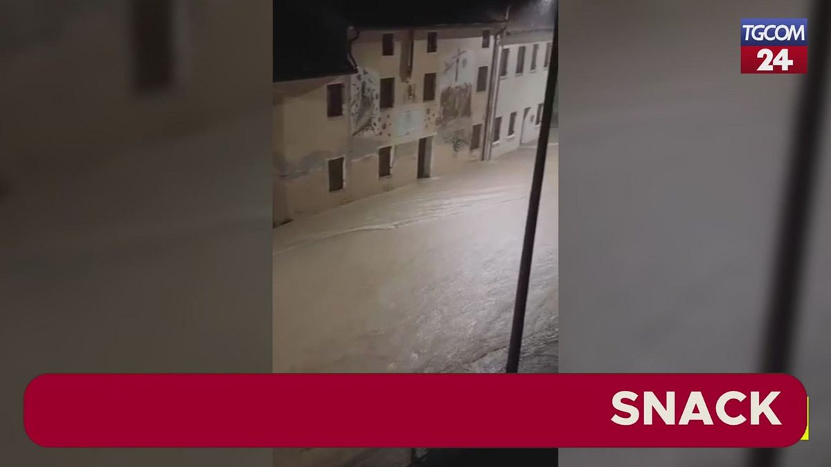 Bomba d'acqua in Veneto, strade come fiumi nel Trevigiano