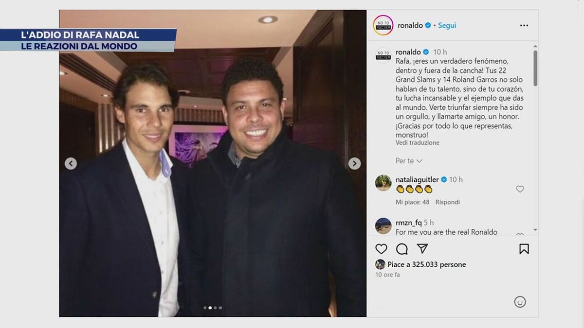 L'addio a Rafa Nadal