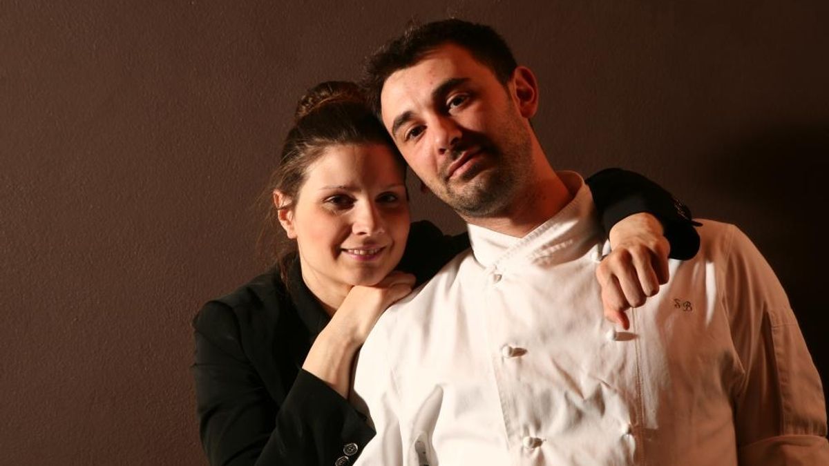 Chef Simone Breda con Liana Genini, maître e sommelier