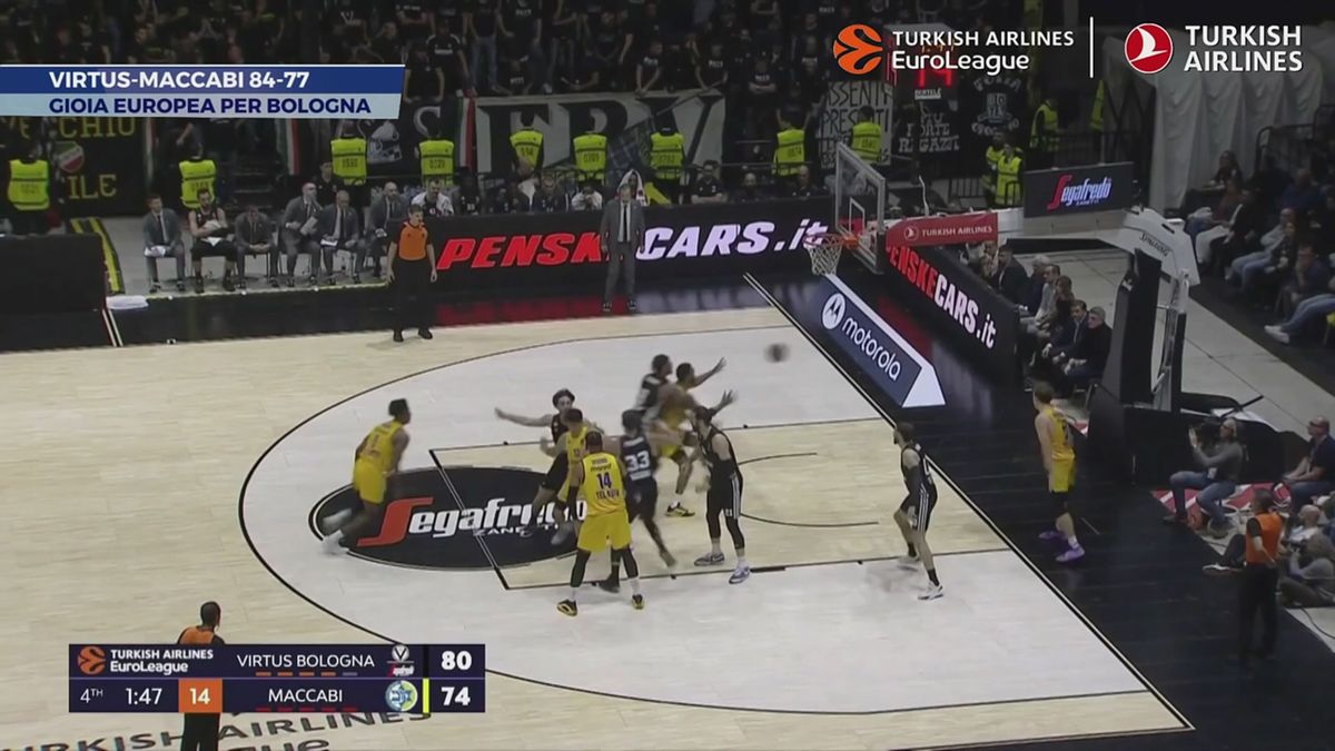 Eurolega: Virtus-Maccabi 84-77