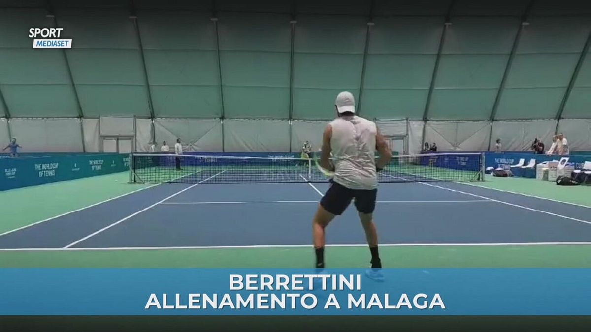 Berrettini: allenamento a Malaga