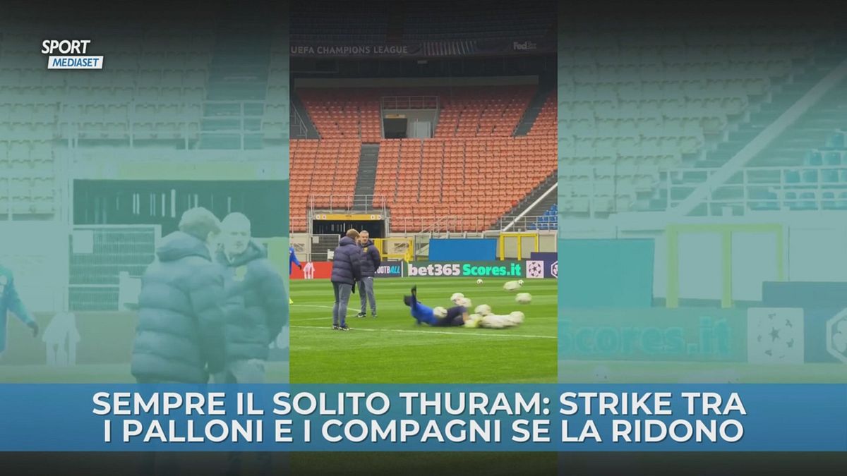 Thuram, ma che fai? Scivolata sui palloni