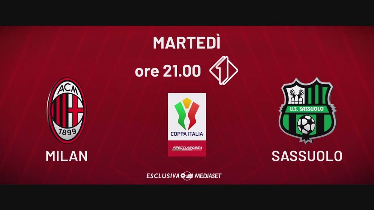 Milan-Sassuolo: martedì 3 dicembre alle 21.00