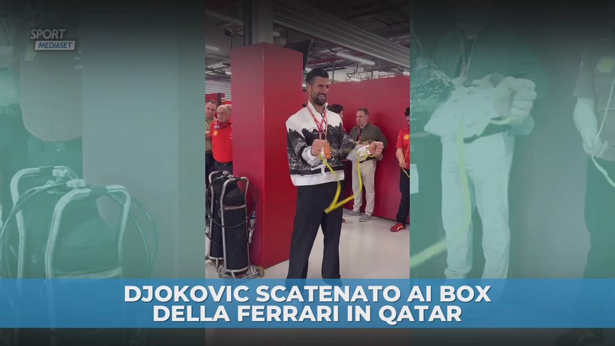 Djokovic scatenato ai box della Ferrari in Qatar