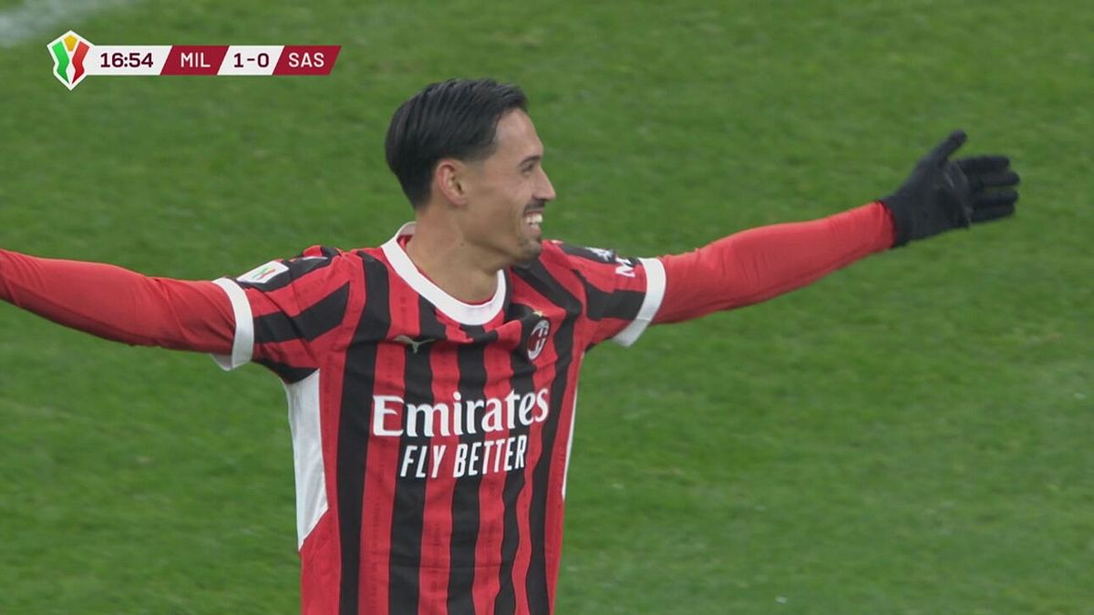 17' | Gol di Reijnders (Milan-Sassuolo 2-0)