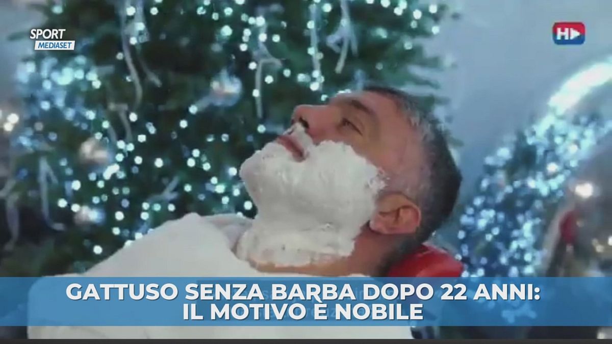 Gattuso senza barba irriconoscibile