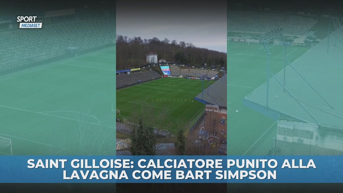 Calciatore punito alla lavagna come Bart Simpson